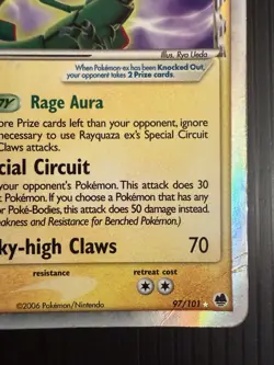 Pokemon Rayquaza ex Dragon Frontiers 97/101 Holo Delta Species HP/Damaged - Image 4