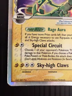 Pokemon Rayquaza ex Dragon Frontiers 97/101 Holo Delta Species HP/Damaged - Image 5