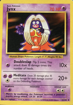 1999 Pokemon TCG - Jynx - Base Set - Uncommon Card - 31/102 - Image 4
