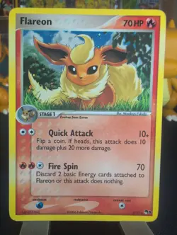 Pokemon TCG Flareon Promo #2 Pokemon TCG Holo Moderate Play Condition. - Image 2