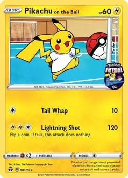 Sealed Pikachu on the Ball Pokemon Futsal 001/005 Pokemon - Image 3