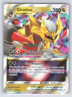 Giratina VSTAR 131/196 Holo VSTAR Rare Lost Origin Pokemon Lightly Played - Image 1