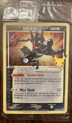 Pokemon 2021 Greninja Gold Star SWSH144 Celebrations Black Star Promo SEALED NM - Image 1