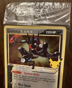 Pokemon 2021 Greninja Gold Star SWSH144 Celebrations Black Star Promo SEALED NM - Image 3