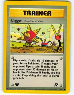 Digger - 1st Edition - 75/82 Team Rocket - WOTC - Pokemon TCG - 2000 - Image 1