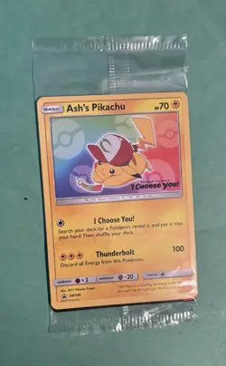 Sealed "I choose you!" Movie Promo Ash's Pikachu (SM108) NM/Mint - Image 1