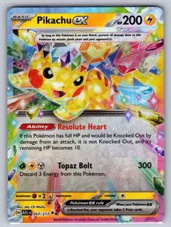 Pikachu ex 057/191 Double Rare Surging Sparks Pokemon Holo Near Mint - Image 1