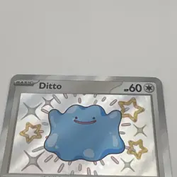 Pokemon TCG Ditto Baby Shiny 201/091 Sv: Paldean Fates PRINT ERROR - Image 2