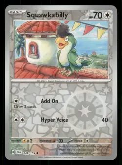 Squawkabilly SV09: Journey Together #141/159 Common Reverse Holo Pokemon NM - Image 1
