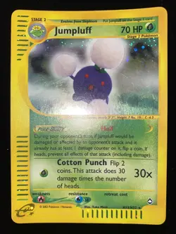 Pokemon JUMPLUFF H13/H32 Rara Reverse Holo ENG Carte Vintage - Image 1