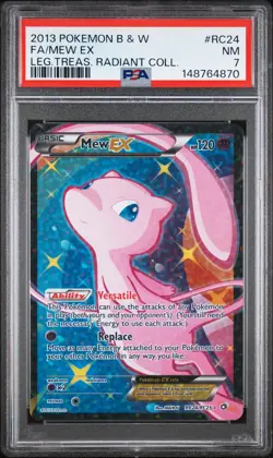 2013 Pokemon Black & White Legendary Treasures RC24 Mew EX PSA 7 148764870 - Image 1