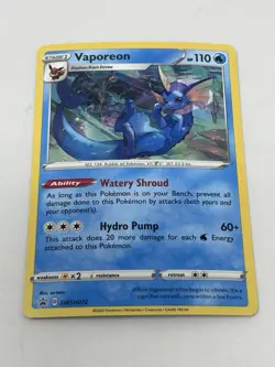 Pokemon Vaporeon SWSH072 Black Star Promo Holo Rare Near Mint - Image 1