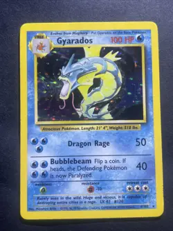 Gyarados 6/102 Base Set Holo 1999 WOTC Unlimited Pokemon TCG - Image 1