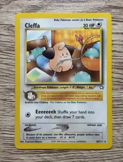 Pokemon TCG Cleffa 20/111 Neo Genesis Rare Unlimited Regular Lightly Played - Image 1