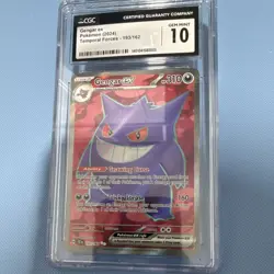 CGC 10 Gengar ex 193/162 Ultra Rare Holo SV05 Temporal Forces Pokemon TCG 2024 - Image 1