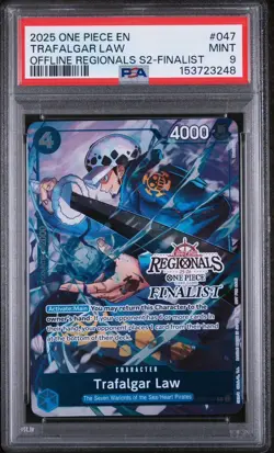 2025 One Piece Offline Regionals S2 Finalist Stamp Trafalgar Law ENG 047 PSA 9 - Image 1