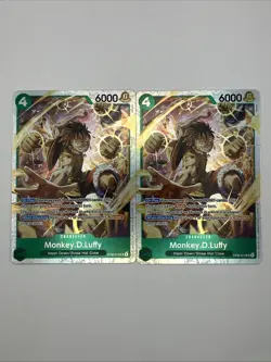 Monkey D Luffy ST30-012 SR Starter Deck EX Luffy Ace One Piece Card Game Lot x2 - Image 1