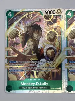 Monkey D Luffy ST30-012 SR Starter Deck EX Luffy Ace One Piece Card Game Lot x2 - Image 2