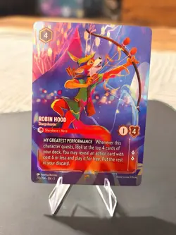 Robin Hood Disney Lorcana TCG Enchanted Shimmering Skies Sharpshooter 215/204 - Image 1