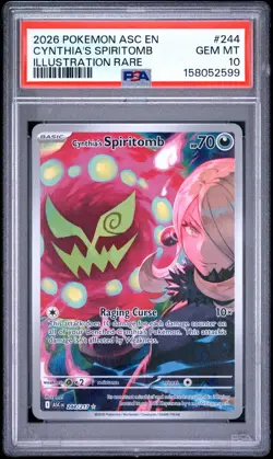 2026 Pokemon Ascended Heroes - Cynthia's Spiritomb #244 Illustration Rare PSA 10 - Image 1
