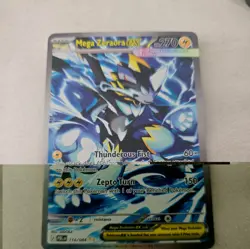 Pokemon Mega Zeraora ex Secret Illustration Rare 114/084 Pitch Black Near Mint - Image 1