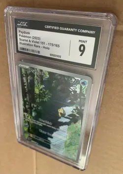CGC 9 Psyduck 175/165 Pokemon Scarlet Violet 151 Illustration Rare English (US) - Image 4