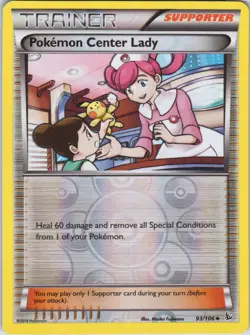 Pokemon Center Lady – Pokemon TCG XY Flashfire 93/106 Reverse Holo NM - Image 1