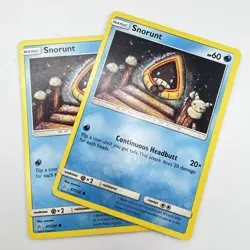 Snorunt 47/236 2x x2 Pokemon Card 2019 Cosmic Eclipse LP - Image 1