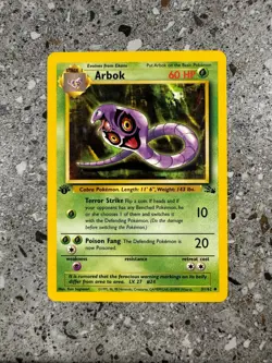 Pokemon TCG Cards 1st Edition Arbok 31/62 Fossil Uncommon EXC-NM - Image 1
