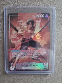 OP16-001 Portgas.D.Ace Leader Alt Art The Time Of Battle One Piece TCG Card - Image 1