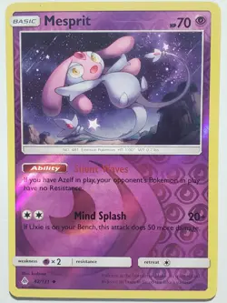 REVERSE HOLO Mesprit 42/131 VLP - Forbidden Light Pokemon Card - kodama Art - Image 1