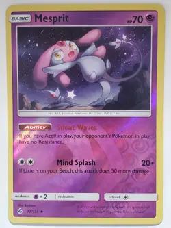 REVERSE HOLO Mesprit 42/131 VLP - Forbidden Light Pokemon Card - kodama Art - Image 2