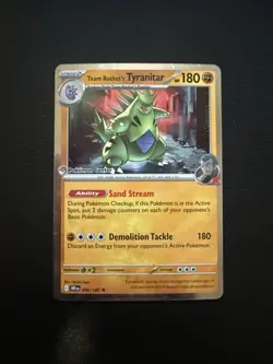 Team Rocket's Tyranitar (Pokemon Center Exclusive) 096/182 Miscellaneous Cards & - Image 1
