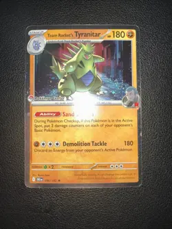 Team Rocket's Tyranitar (Pokemon Center Exclusive) 096/182 Miscellaneous Cards & - Image 2