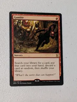 Gamble Eternal Masters Magic the Gathering MTG Card (132/249) Rare Red Sorcery - Image 1