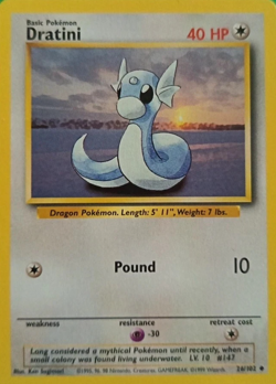 1999 Pokemon TCG - Dratini - Base Set - Uncommon Card - 26/102 - Image 1