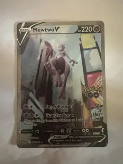 Pokemon Go Mewtwo v 72/78 Full Art Alternative Ultra Rare Card 2022 NM Condition - Image 1