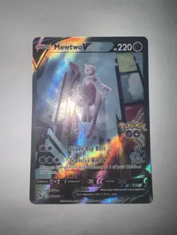 Pokemon Go Mewtwo v 72/78 Full Art Alternative Ultra Rare Card 2022 NM Condition - Image 2