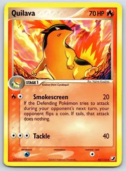 Quilava 45/115 Unseen Forces Pokemon VINTAGE EXC BUY 2 CARDS GET 1 FREE!! - Image 1