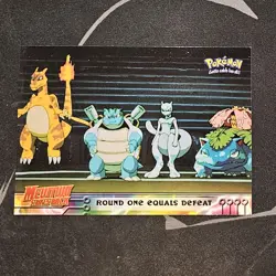 Round One Equals Defeat 26 Topps Movie LP Pokemon Card Mewtwo Charizard Blastois - Image 1