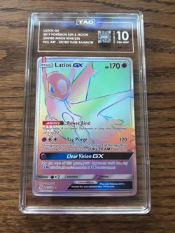 Sun & Moon Unified Minds Latios GX Secret Rare 243/236 Rainbow Card Tag 10 - Image 1