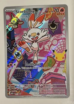 Pokemon Scorbunny 053 Promo Full Art Holo Card English Mega Evolution Promo 2026 - Image 1