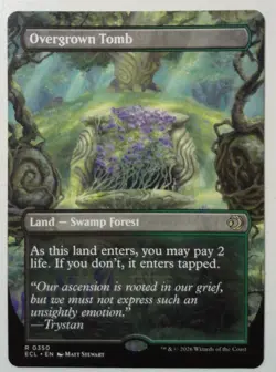 Overgrown Tomb *Borderless Rare* Magic MtG x1 Lorwyn Eclipsed - Image 1