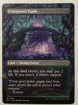 Overgrown Tomb *Borderless Rare* Magic MtG x1 Lorwyn Eclipsed - Image 2