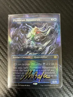 Phyrexian Metamorph (Borderless) Double Masters Foil - Shadow Signed By Artist - Image 1