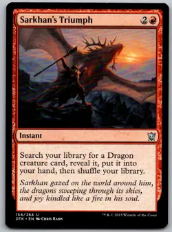 Sarkhan's Triumph 154 Uncommon Dragons of Tarkir Magic: The Gathering LP - Image 1