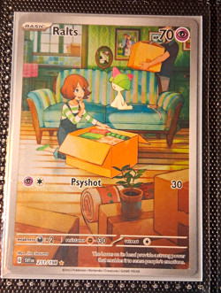 Pokemon TCG Ralts 211/198 SV01 Illustration Rare Full Art Holo EN 70 HP - Image 1