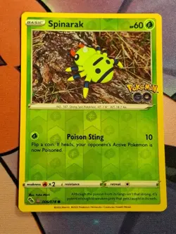 Spinarak (Peelable Ditto) 006/078 Reverse Holo - SV Pokemon GO NM Near Mint - Image 1