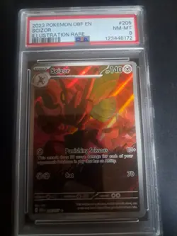 Pokemon TCG 2023 Scizor 205 IR - Obsidian Flames - PSA 8 (NM-MT) - Image 1
