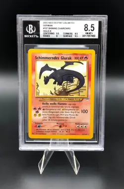 Pokemon Schimmerndes Glurak Neo Destiny 107/105 BGS 8.5 - Surface 9.5 NM-Mint - Image 1